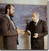 I.I.Vorovich, memeber of the Russian Academy of Sciences, Head of Research Institute of Mechanics and Applied Mathematics, and F.A.Sourkov, Candidate of Science in Physics and Mathematics, deputy director for research